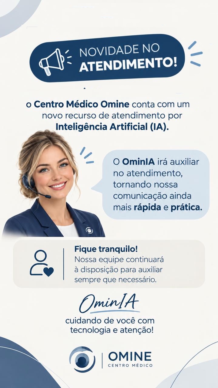 OminIA, a assistente de atendimento do Centro Médico Omine no WhatsApp